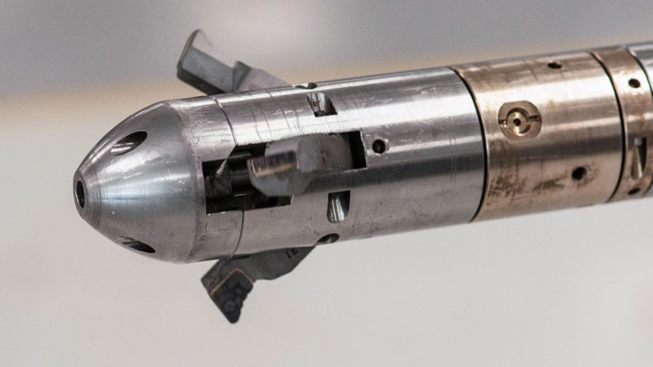 Close up of Well Cutter tool designed for precision downhole tubular cutting operations.