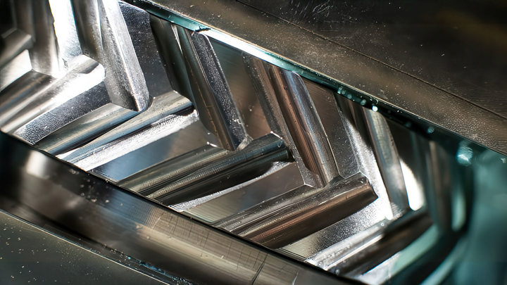 Close-up of a precision-engineered perforation tool designed for use in high-temperature well environments during a specialized intervention.