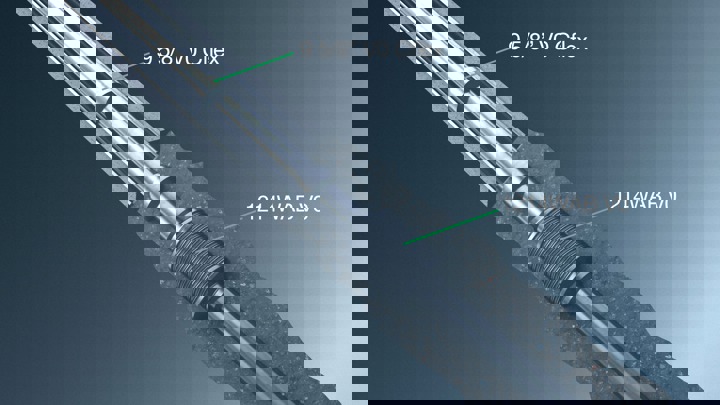 Close-up of a WAB featuring a small hole, showcasing its texture and surface details.