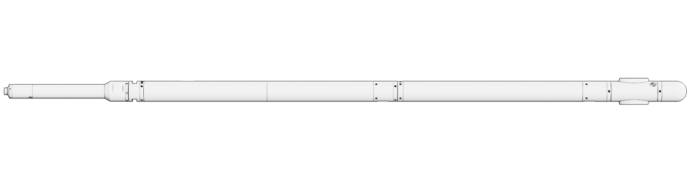 Line rendering of a Well Key tool used for mechanical manipulation tasks in downhole environments.