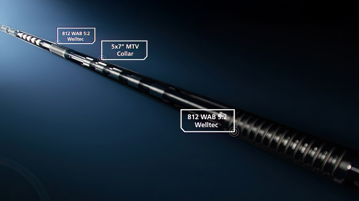 Horizontal completion using 812 WAB 5:2 and 5x7” MTV collars for zonal isolation in a Welltec Annular Barrier system.